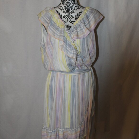 DRESS LC Lauren Conrad Kohl's Spring Easter Wrap Look w/Tie Size OX NWT's - Picture 3 of 16